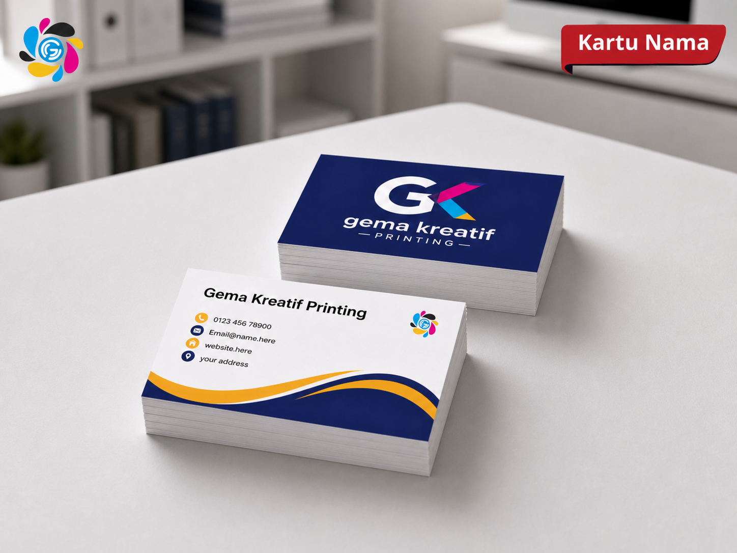 Contoh Kartu Nama Standar